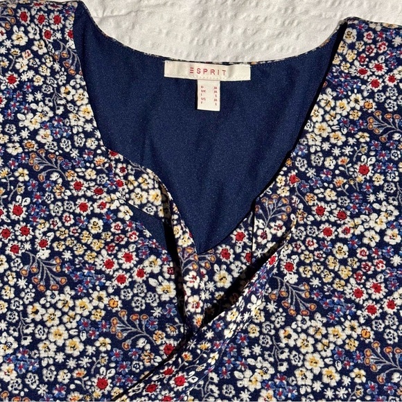 Esprit Floral Print Stretch Mini Dress, Lined size Medium - Picture 9 of 14